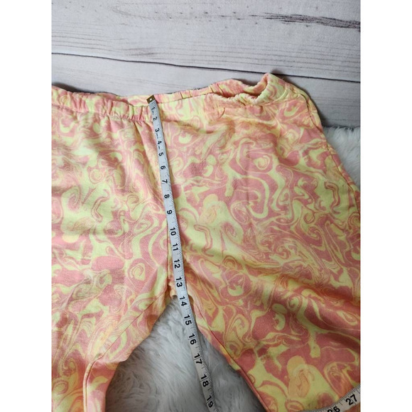 BP Womens Jogger Pants Yellow Pink High Rise Elastic Waist Running Plus 1X - Picture 4 of 7